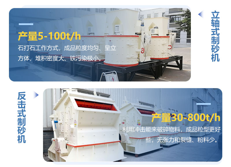 立軸式制砂機(jī)和反擊式制砂機(jī)哪種粒型好？區(qū)別介紹