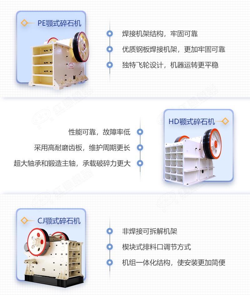 顎式破碎石機(jī)三大系列及各自?xún)?yōu)勢(shì)