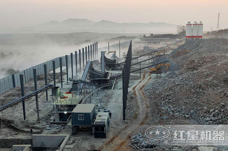 大型固廢尾礦制沙加工現(xiàn)場